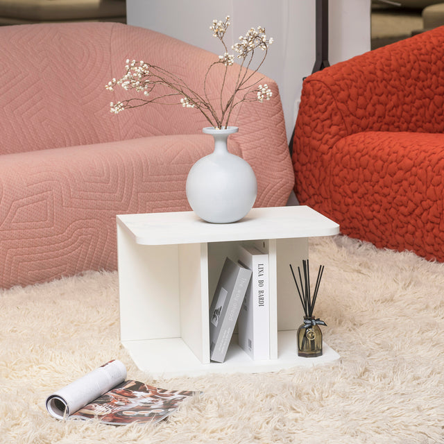 Multi-Functional Storage Cube, Highly Collocable End Table/Side Table/Night Stand/Bedside Table/Bookshelf and Stackable Organizer Display Shelf for Any Space, Carb Certified Non-Toxic(white)