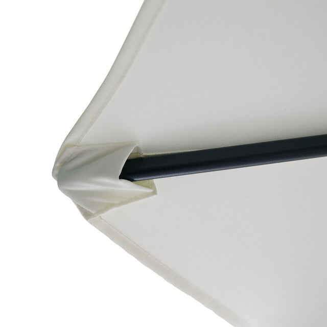 360-Degree Rotation Cantilever Hanging Patio Umbrella with Extra-large Canopy for Outdoor Use, Beige