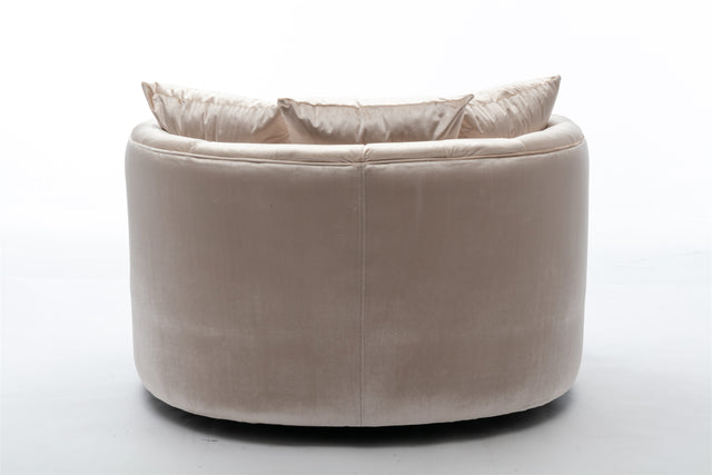 Modern Akili swivel accent chair barrel chair for hotel living room / Modern leisure chair Beige