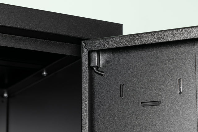 High Storage Cabinet with 2 Doors and 4 Partitions to Separate 5 Storage Spaces, Home/ Office Design