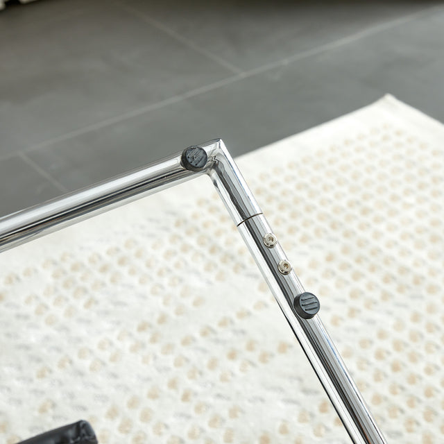 Black modern simple bar chair PU leather chrome metal pipe, restaurant, family bar chair set of 2