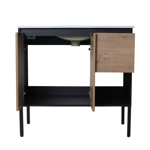 (Without Top)36 Inch Freestanding Bathroom Vanity,36x18