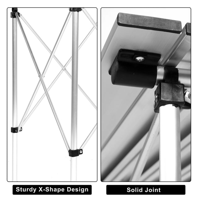 YSSOA Lightweight Folding Camping Table with Carry Bag︱Ultra-Compact Aluminum Table for Picnic, Beach, Traveling, Backyards, BBQ (Color: White)