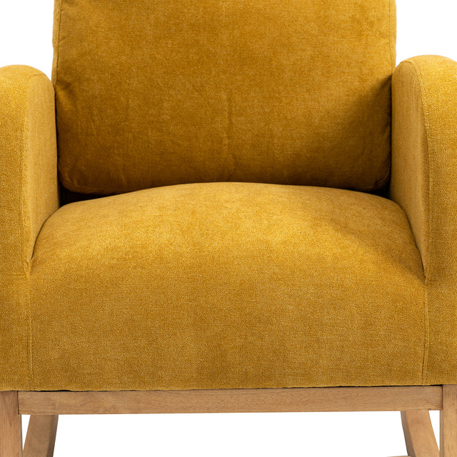 COOLMORE living room Comfortable rocking chair living room chair Yellow