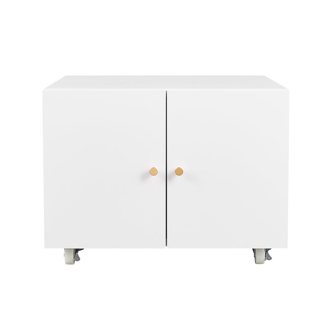 Office furniture Copier Cabinet white 2 door steel copier stand mobile pedestal file Printer Stand