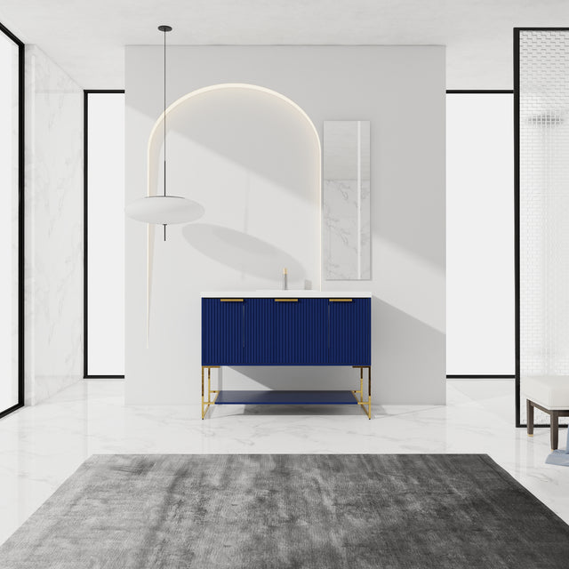 48 Inch Freestanding Bathroom Vanity With Resin Basin,48x18-BVA01148NB