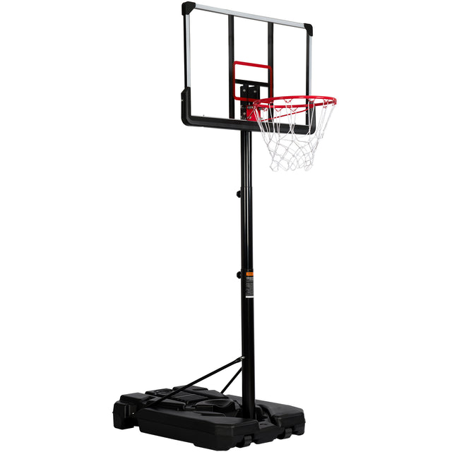 Portable Basketball Hoop & Goal, Outdoor Basketball System with 6.6-10ft Height Adjustment for Youth, Adults