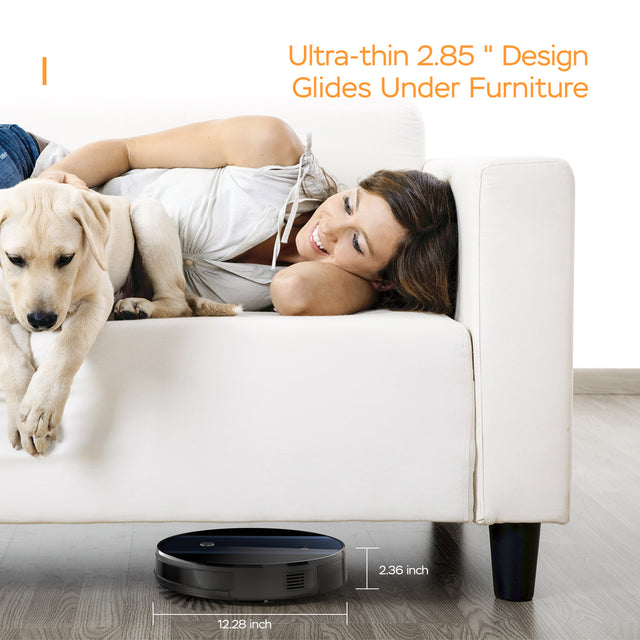 Geek Smart Robot Vacuum Cleaner G6, Ultra-Thin, 1800Pa Strong Suction, Automatic Self-Charging, Wi-Fi Connectivity, App Control, Custom Cleaning, 100mins Run Time(Banned from selling on Amazon)