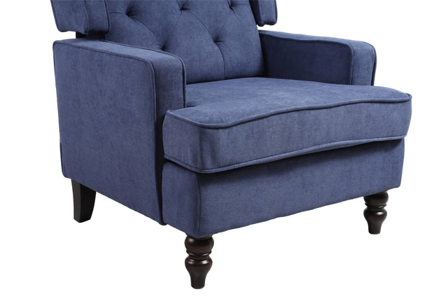 COOLMORE living room Comfortable rocking chair accent chair Navy fabric