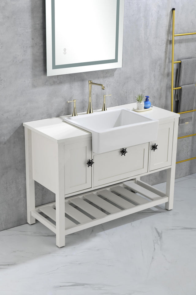 24"L x 19" W Farmhouse/Apron Front White Kitchen Sink