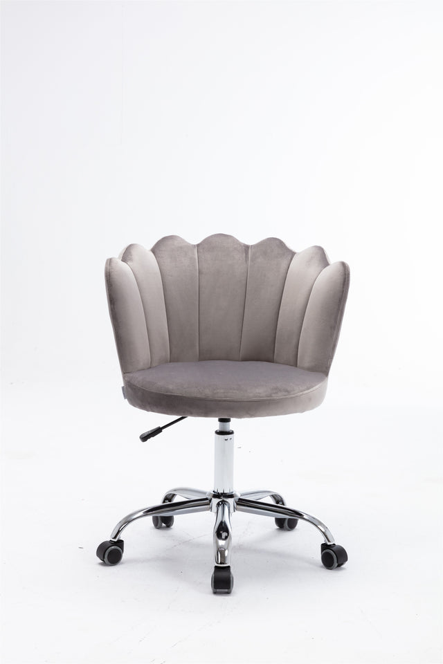 COOLMORE Swivel Shell Chair for Living Room/Bed Room, Modern Leisure office Chair Gray