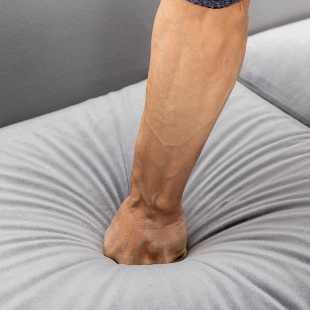 Modern Velvet Sofa with Metal Legs,Loveseat Sofa Couch with Two Pillows for Living Room and Bedroom,Grey