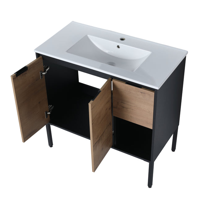 (Without Top)36 Inch Freestanding Bathroom Vanity,36x18