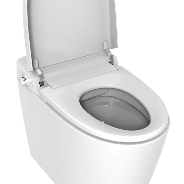 Smart Toilet U-Shaped LED Light Automatic Flush with Remote Control/Foot Sensor/Night Light T162A