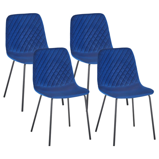 Dining Chair set of 4 PCS(BLUE),Modern style,New technology,Suitable for restaurants, cafes, taverns, offices, living rooms, reception rooms.Simple structure, easy installation.