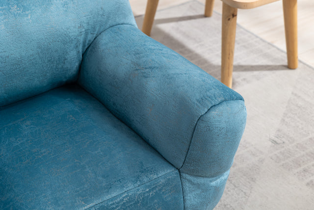 Kid's Bean Bag Chair Velvet Fabric Memory Sponge Stuffed Bean Bag Chair For Children,Blue