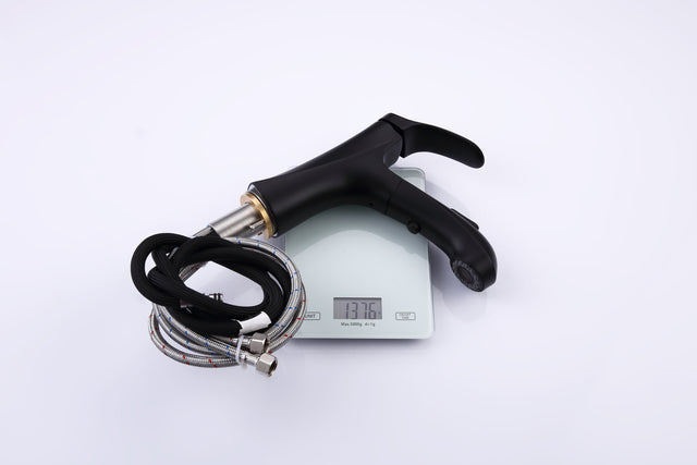 Pull Out Bathroom Faucet, Single Hole Bathroom Sink Faucet with 3 Modes Pull Down Sprayer, One Handle Modern Vanity Faucet, Farmhouse Lavatory Faucet