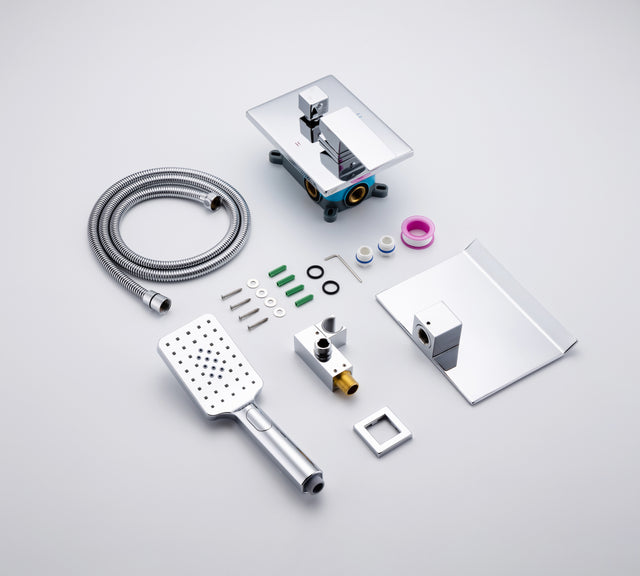 Waterfall Tub Faucet Wall Mount Roman Tub Filler Chrome Single Handle Brass Bathroom Bathtub Faucet with Hand Shower