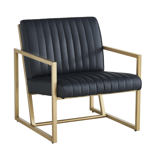 Modern design high quality PU(BLACK)+ steel armchair,for Kitchen, Dining, Bedroom, Living Room
