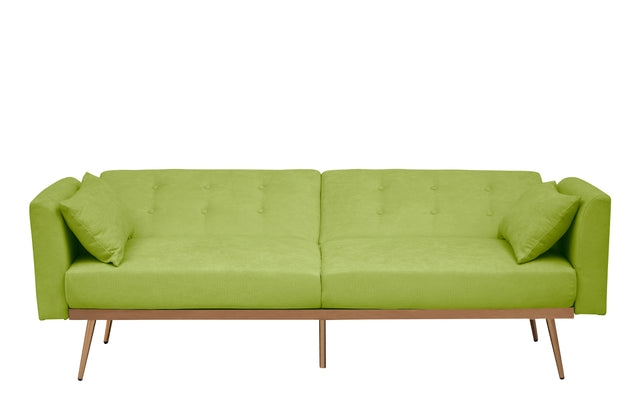 ETA 2022-02-21Cotton living room sofa. Rose metal feet convertible bed folds