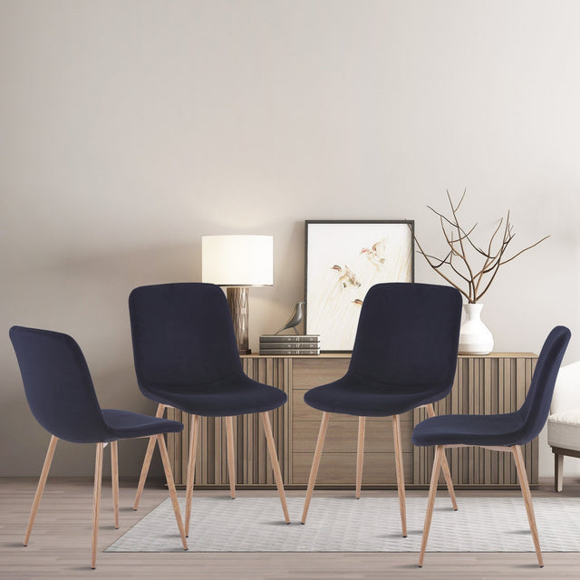 Dining Chair 4PCS(BLACK),Modern style,New technology.Suitable for restaurants, cafes, taverns, offices, living rooms, reception rooms.