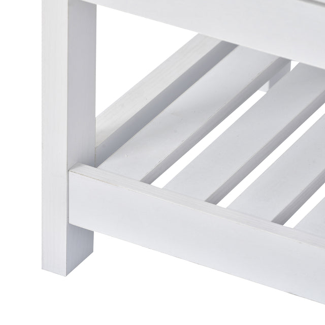 U-Can Hall Tree with 4 Hooks and Hinged Lid, Coat Hanger, Entryway Bench, Storage Bench, 3-in-1 Design, 69INCH, for Entrance, Hallway (White)