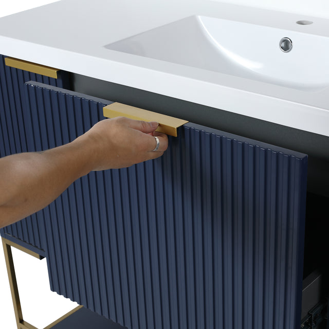 48 Inch Freestanding Bathroom Vanity With Resin Basin,48x18-BVA01148NB