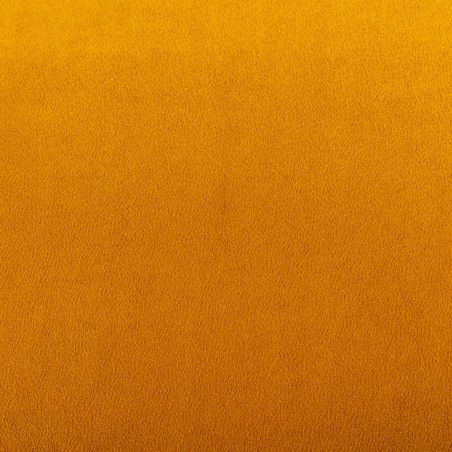 Modern Velvet Sofa with Metal Legs,Loveseat Sofa Couch with Two Pillows for Living Room and Bedroom, Mustard