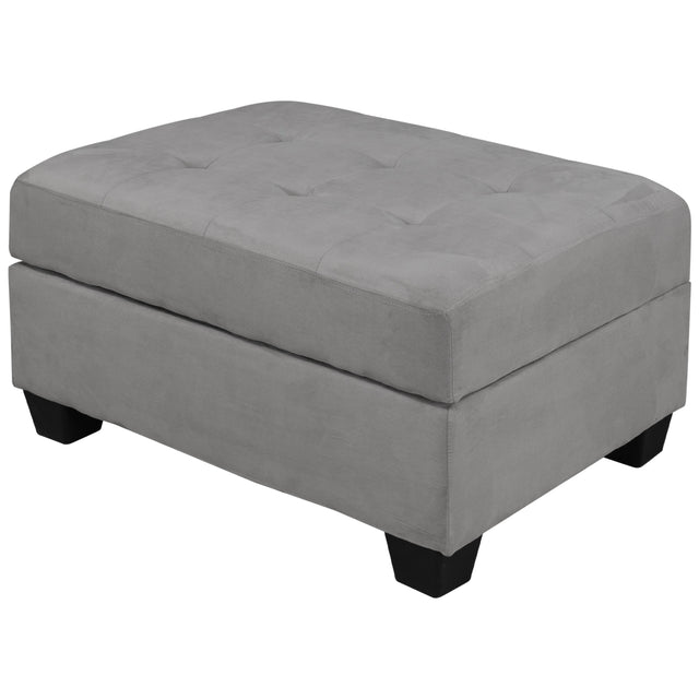 Orisfur. Modern Sectional Sofa with Reversible Chaise, L Shaped Couch Set with Storage Ottoman and Two Cup Holders for Living Room