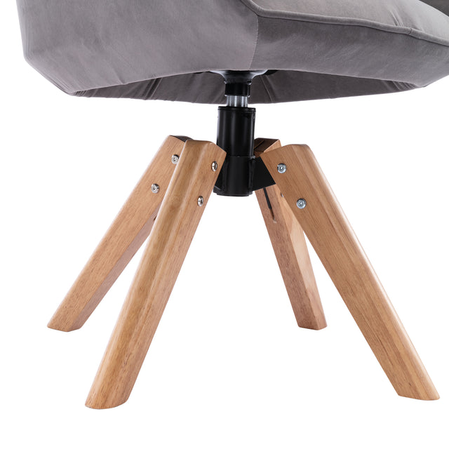 COOLMORE Solid Wood Tufted Upholstered Armless home office chair