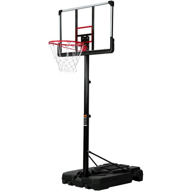 Portable Basketball Hoop & Goal, Outdoor Basketball System with 6.6-10ft Height Adjustment for Youth, Adults