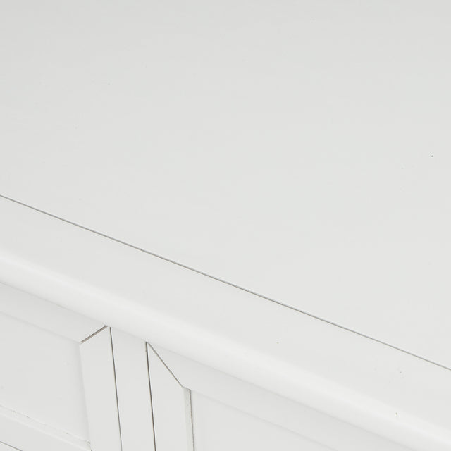 TREXM Console Table with 2 Drawers and Bottom Shelf, Entryway Accent Sofa Table (White)