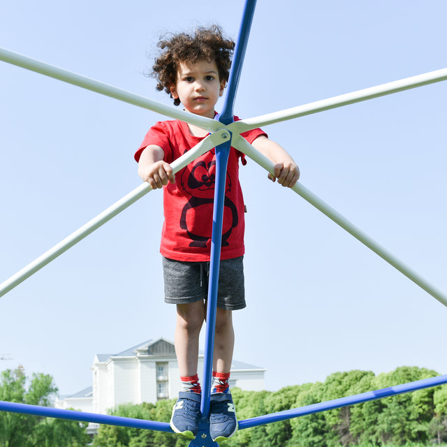 11ft Geometric Dome Climber Play Center, Kids Climbing Dome Tower, Rust & UV Resistant Steel Supporting 900 LBS