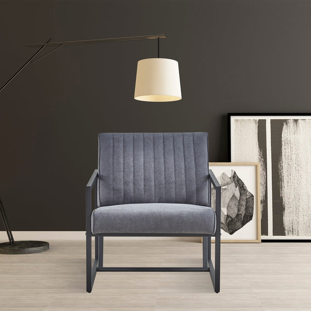 Modern design high quality fabric (GREY)+ steel armchair,for Kitchen, Dining, Bedroom, Living Room