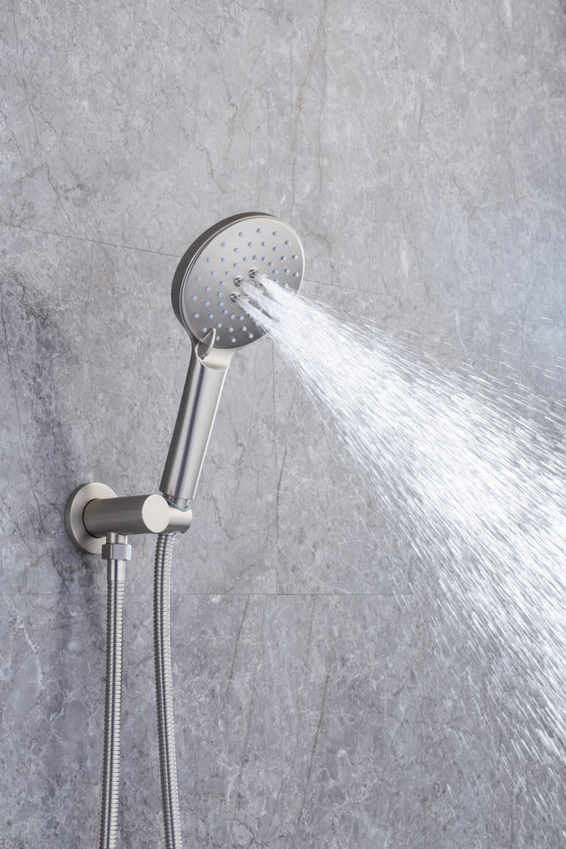 Tub Shower Faucets Sets Complete Bathtub Faucet Set Brushed Nickel Bathtub Shower System with Tub Spout, Bathroom Tub and Shower Faucet Combo Trim Kit with Rough-in Valve