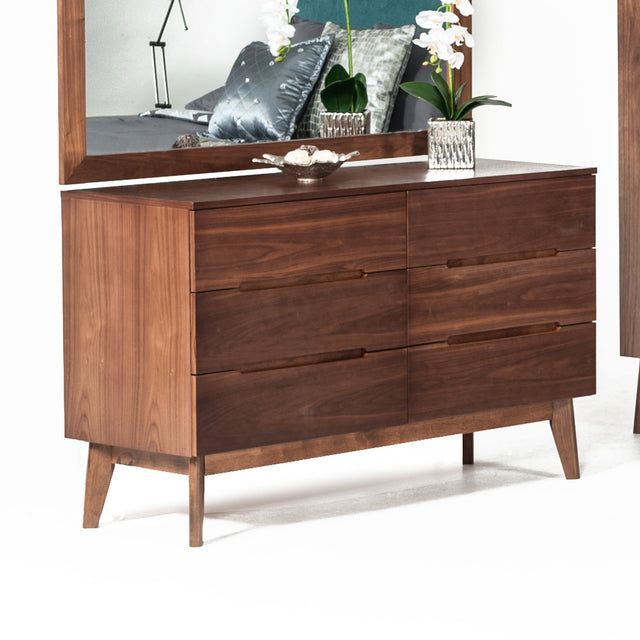 Modrest Lewis Mid-Century Modern Walnut Dresser