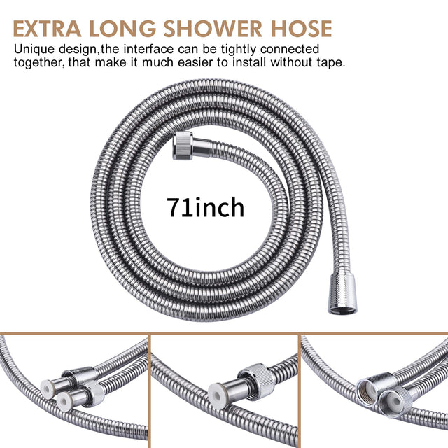 71 inches Shower Hose Extra Long Handheld Shower Head Hose Extension Replacement