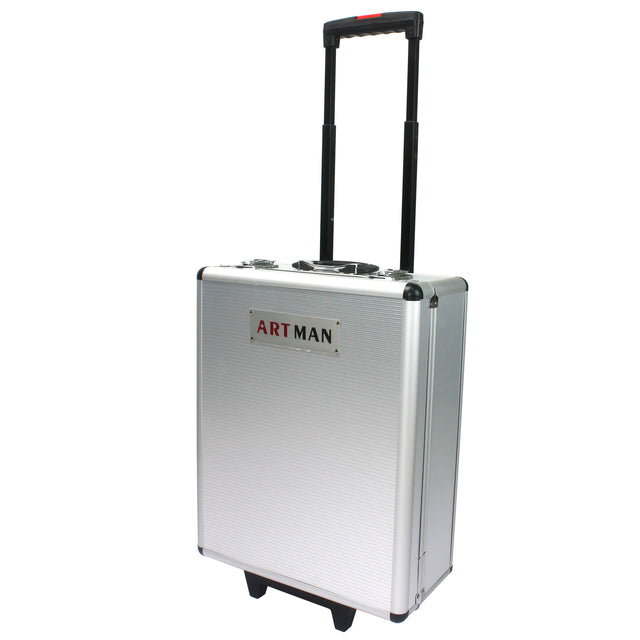 White Hand Tool Box with 4 layers of Toolset and wheels