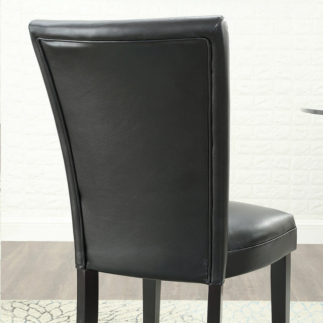 Dining chair (black breathing leather)