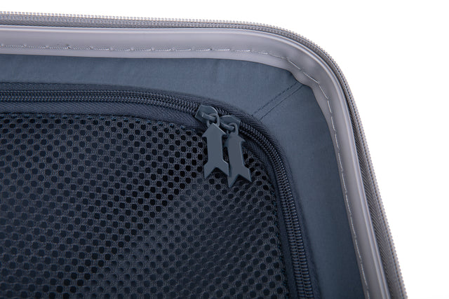 Pure PC 16" Hard Case Luggage Computer Case With Universal Silent Aircraft Wheels Silver