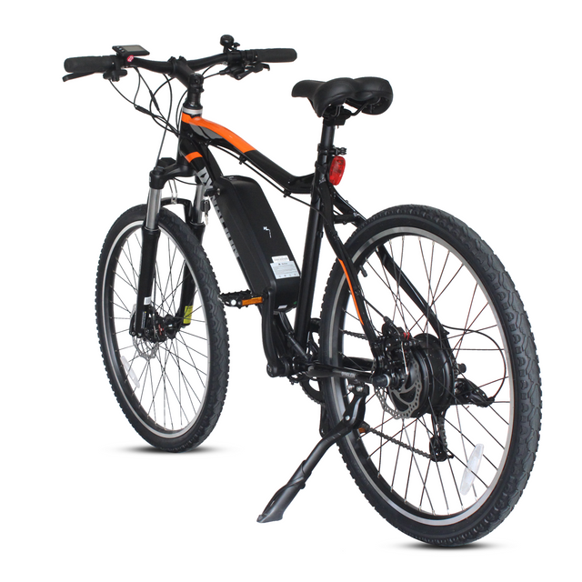 26\'\' Mountain Electric Bike for Adults Aluminum Alloy Frame 350W Motor 48V 12.8AH Removable Battery Shimano 7 Speed Suspension Fork for Various Road Conditions