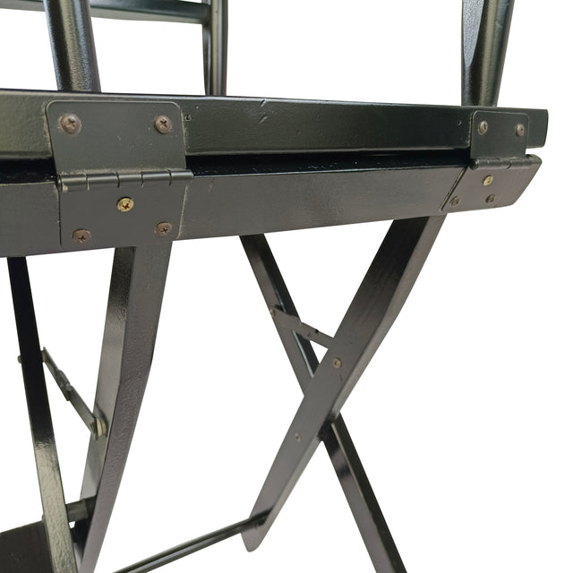 Casual Home Director's Chair, Black Frame/Black Canvas,Suitable for adults, foldable style, 2pcs/set populus