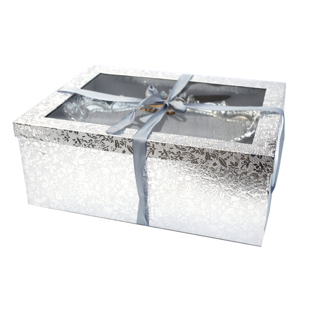 Ambrose Chrome Plated Crystal Embellished Ceramic Bowl