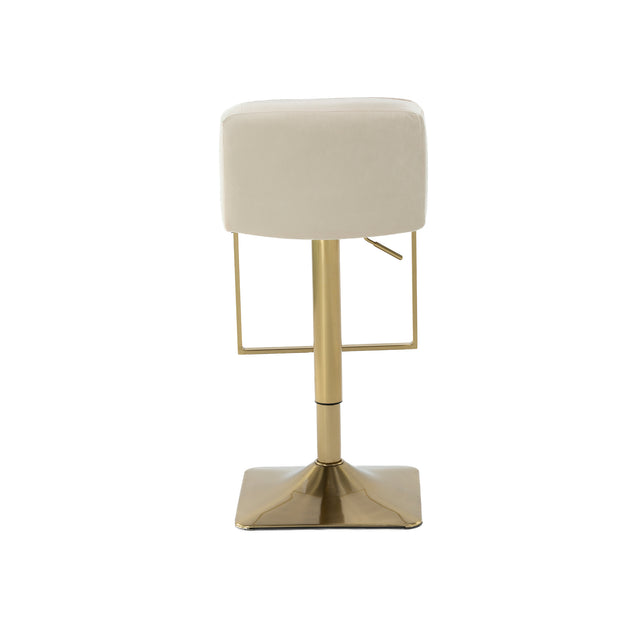 SUPERJARE Bar Stools - Swivel Barstool Chairs with Back, Modern Pub Kitchen Counter Height,velvet ( 1pc/ctn )