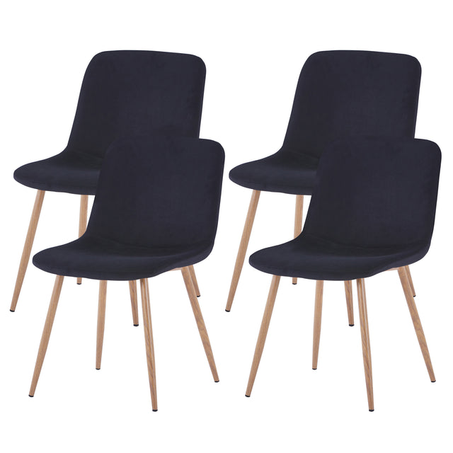 Dining Chair 4PCS(BLACK),Modern style,New technology,Suitable for restaurants, cafes, taverns, offices, living rooms, reception rooms.Simple structure, easy installation.