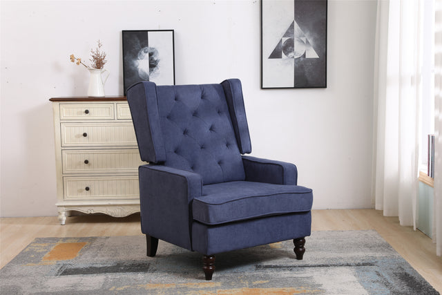 COOLMORE living room Comfortable rocking chair accent chair Navy fabric