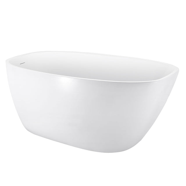 59" 100% Acrylic Freestanding Bathtub,Contemporary Soaking Tub,white Bathtub