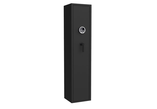 Rifle Gun Safe,Quick Access Fingerprint/Keypad Long Gun Safe, 4-5 Gun Metal Rifle Gun Security Cabinet 2 Pistols safe Lock Box.