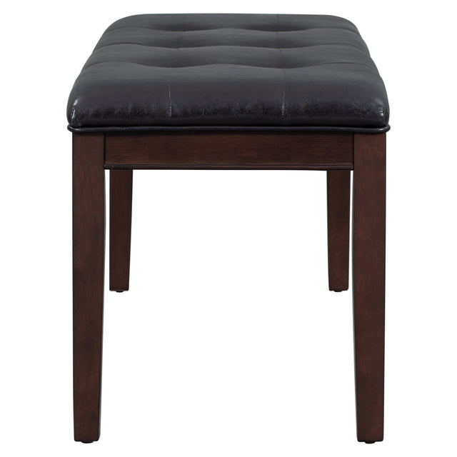 6-piece Faux Marble Dining Table Set with one Faux Marble Dining Table ,4 Chairs and 1 Bench, Table: 60”x38”x 30”,Chair: 20.2”x28.5”x39”, Black