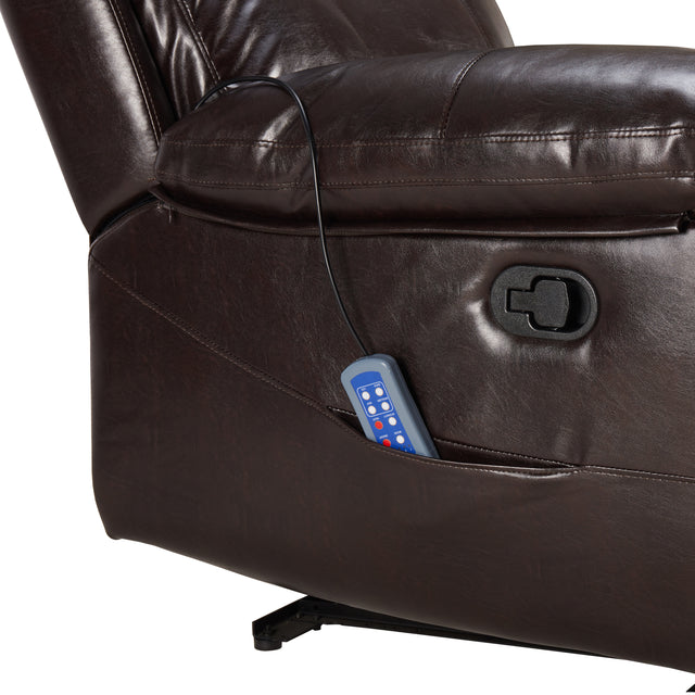 Orisfur. Massage Recliner PU Leather Sofa Chair with Heating and Massage Vibrating Function
